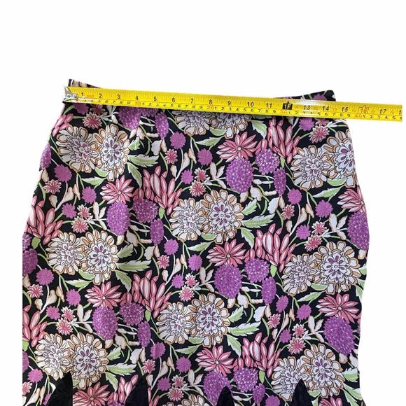 VTG Spenser Jeremy 100% Silk Skirt SZ 6 Floral Lace Fairy Whimsigoth Romantic - Picture 12 of 14
